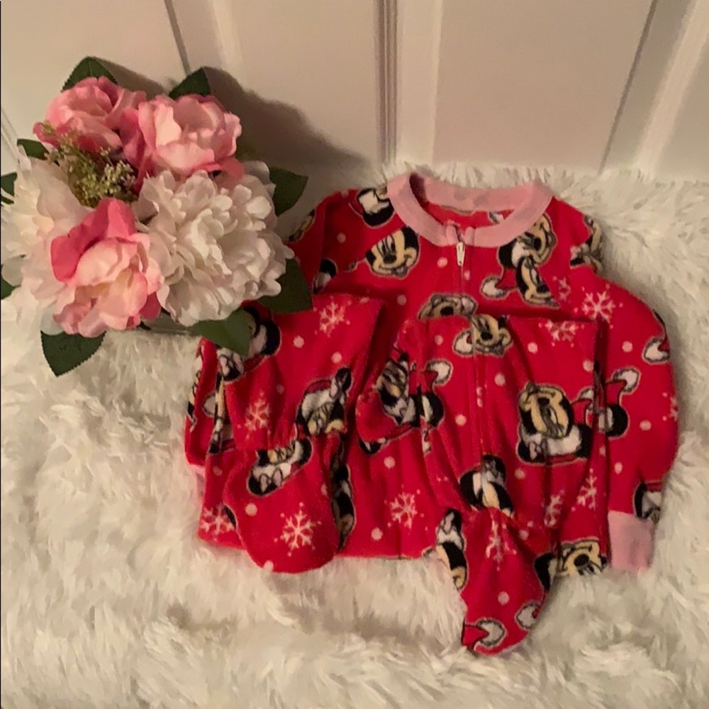 EUC Disney Minnie Mouse 2T footed PJs - Picture 5 of 5